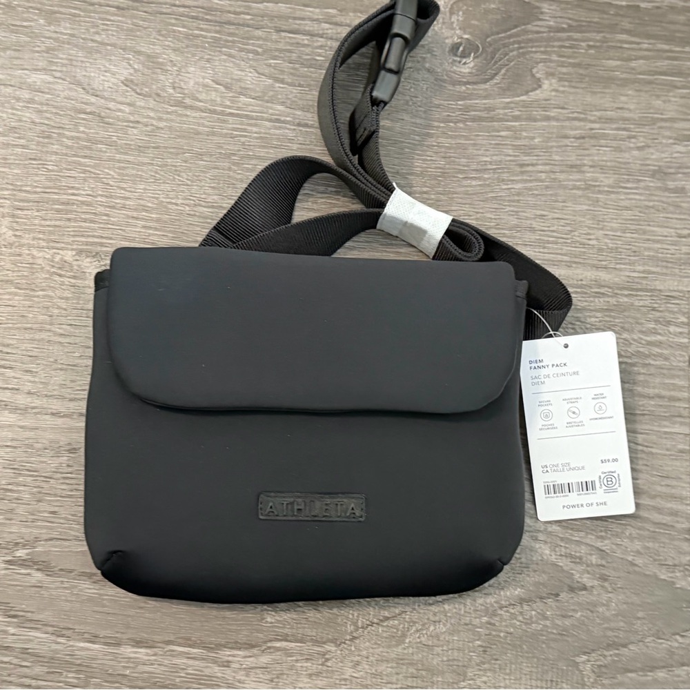 Athleta black crossbody bag